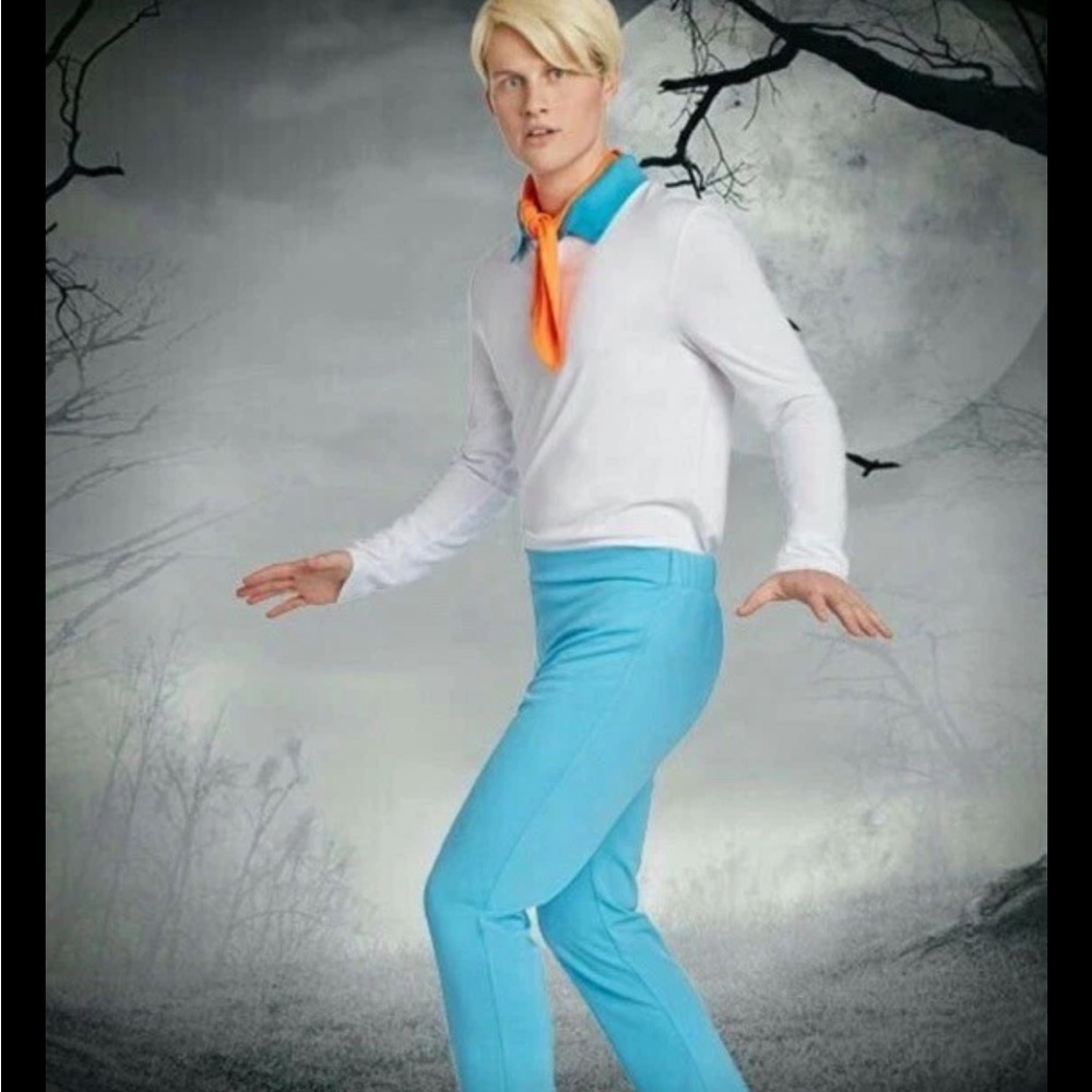 Scooby-Doo Men`s Fred halloween Costume 2X plus size Scooby Doo